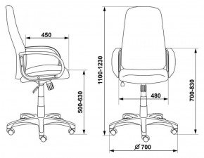 Кресло руководителя Бюрократ CH-808AXSN/G темно-серый 3C1 в Когалыме - kogalym.ok-mebel.com | фото 3