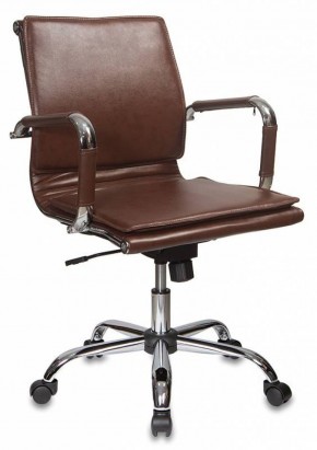 Кресло руководителя Бюрократ CH-993-LOW/BROWN коричневый в Когалыме - kogalym.ok-mebel.com | фото