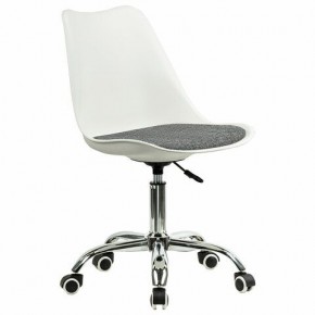 Кресло стул BRABIX "Eames MG-310 CH", хром, пластик белый, ткань серая, 532924 в Когалыме - kogalym.ok-mebel.com | фото 2