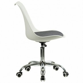 Кресло стул BRABIX "Eames MG-310 CH", хром, пластик белый, ткань серая, 532924 в Когалыме - kogalym.ok-mebel.com | фото 3