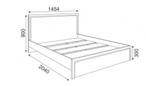 Кровать 1.4 Беатрис М16 Стандарт с настилом (Орех гепланкт) в Когалыме - kogalym.ok-mebel.com | фото 2
