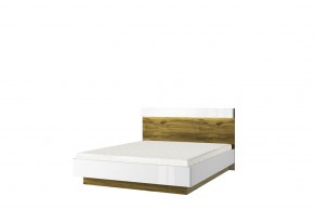 Кровать 160 с подъемником, TORINO, цвет белый/Дуб наварра в Когалыме - kogalym.ok-mebel.com | фото 1
