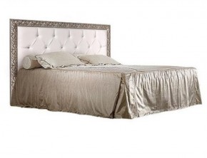 Кровать 2-х спальная (1,4 м) Тиффани штрих-лак/серебро с мягким изголовьем (ТФКР140-2) в Когалыме - kogalym.ok-mebel.com | фото