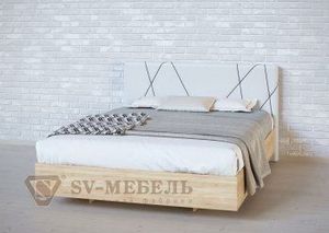 Кровать 1400 двойная №1 изголовье Абстракция в Когалыме - kogalym.ok-mebel.com