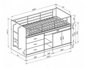 Кровать-чердак "Дюймовочка-6" Белый в Когалыме - kogalym.ok-mebel.com | фото 2