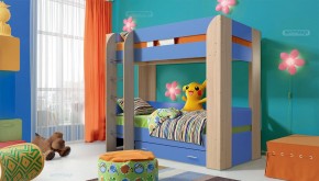 Кровать детская 2-х ярусная Юниор-6 с ящиком ЛДСП (800*1900) в Когалыме - kogalym.ok-mebel.com | фото