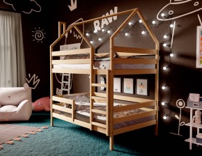 Кровать-домик двухъярусная 80*160 без покраски в Когалыме - kogalym.ok-mebel.com | фото 3