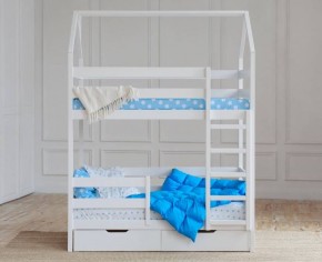 Кровать-домик двухъярусная 80*190 Белый в Когалыме - kogalym.ok-mebel.com | фото 5