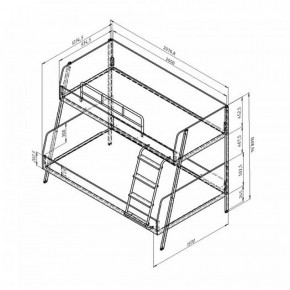 Кровать двухъярусная Дельта Лофт-20.02.04 Белый в Когалыме - kogalym.ok-mebel.com | фото 2