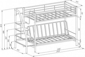 Кровать двухъярусная с диваном "Мадлен-3" (Белый/Фиолетовы) в Когалыме - kogalym.ok-mebel.com | фото 3