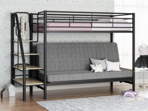 Кровать двухъярусная с диваном "Мадлен-3" (Черный/Серый) в Когалыме - kogalym.ok-mebel.com | фото 1
