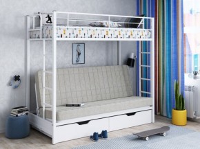 Кровать двухъярусная с диваном "Мадлен-ЯЯ" с ящиками в Когалыме - kogalym.ok-mebel.com | фото