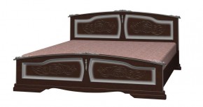ЕЛЕНА Кровать из массива 1400 (Орех темный) в Когалыме - kogalym.ok-mebel.com | фото