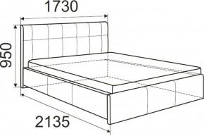 Кровать Изабелла с латами Newtone light beige 1400x2000 в Когалыме - kogalym.ok-mebel.com | фото 2