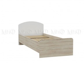 МАРТИНА Кровать 800 с настилом ЛДСП (Белый глянец/дуб сонома) в Когалыме - kogalym.ok-mebel.com | фото