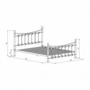 Кровать металлическая "Эльда" Черный/Золото в Когалыме - kogalym.ok-mebel.com | фото 2