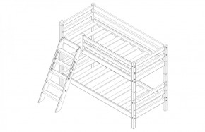 Кровать низкая с наклонной лестницей Соня (Вариант 12) в Когалыме - kogalym.ok-mebel.com | фото 4