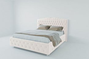 Кровать Нягань с ПМ 1400 (экокожа белая) в Когалыме - kogalym.ok-mebel.com | фото 2