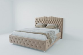 Кровать Нягань с ПМ 800 (велюр светло-серый) в Когалыме - kogalym.ok-mebel.com | фото 2