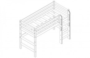 Кровать полувысокая с прямой лестницей Соня (Вариант 5) в Когалыме - kogalym.ok-mebel.com | фото 3