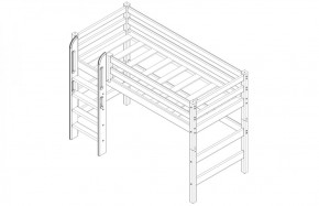 Кровать полувысокая с прямой лестницей Соня (Вариант 5) в Когалыме - kogalym.ok-mebel.com | фото 4