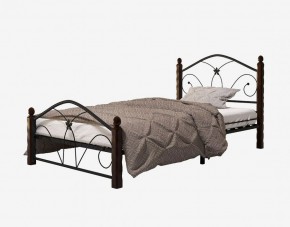 Кровать "Селена 1" Черная (900*2000) (ножки-шоколад) с коваными элементами в Когалыме - kogalym.ok-mebel.com | фото 2