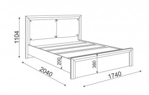 Кровать 1.6 Глэдис М31 с настилом и мягкой частью (ЯШС/Белый) в Когалыме - kogalym.ok-mebel.com | фото 3