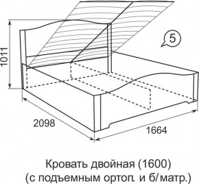 Кровать с подъемным механизмом Виктория 05 1600*2000 в Когалыме - kogalym.ok-mebel.com | фото 4