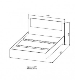 СОФИ СКР1400.1Кровать 1400 в Когалыме - kogalym.ok-mebel.com | фото 2