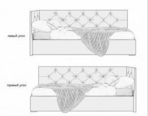 Кровать угловая Лэсли интерьерная +настил ДСП (120х200) в Когалыме - kogalym.ok-mebel.com | фото 2