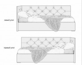Кровать угловая Лэсли интерьерная +основание (90х200) в Когалыме - kogalym.ok-mebel.com | фото 2