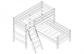 Кровать угловая с наклонной лестницей Соня (Вариант 8) в Когалыме - kogalym.ok-mebel.com | фото 3