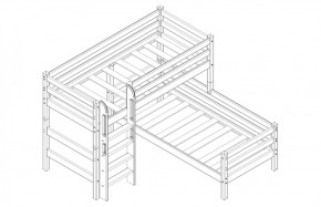 Кровать угловая с прямой лестницей Соня (Вариант 7) в Когалыме - kogalym.ok-mebel.com | фото 3