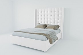 Кровать Венеция ЛЮКС с ПМ 1200 (экокожа белая) в Когалыме - kogalym.ok-mebel.com | фото 2