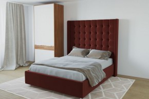 Кровать Венеция ЛЮКС с ПМ 1200 (велюр бордо) в Когалыме - kogalym.ok-mebel.com | фото 2