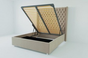 Кровать Версаль ЛЮКС с ПМ 1200 (велюр светло-серый) в Когалыме - kogalym.ok-mebel.com | фото 2