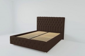 Кровать Версаль с ортопедическим основанием 1200 (экокожа коричневая) в Когалыме - kogalym.ok-mebel.com | фото