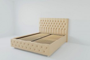 Кровать Версаль с ортопедическим основанием 1600 (экокожа бежевая) в Когалыме - kogalym.ok-mebel.com | фото
