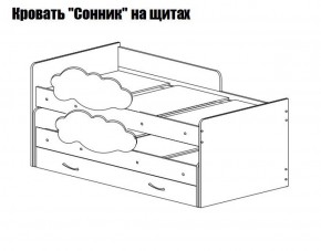 Кровать выкатная Соник на щитах (800*1600) с бортиком + ящик в Когалыме - kogalym.ok-mebel.com | фото 2