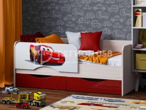 Кровать Юниор-12 с фотопеч. "Тачки" в Когалыме - kogalym.ok-mebel.com | фото
