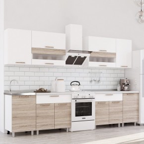 Кухня Айсбери 2.4 м (Белый/Дуб Сонома) в Когалыме - kogalym.ok-mebel.com | фото