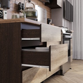 Кухня Энигма 1.6 м (венге/дуб каньон) в Когалыме - kogalym.ok-mebel.com | фото 2