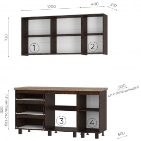 Кухня Энигма 1.6 м (венге/дуб каньон) в Когалыме - kogalym.ok-mebel.com | фото 4