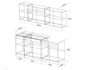 Кухонный гарнитур Лайт 1600 в Когалыме - kogalym.ok-mebel.com | фото 2