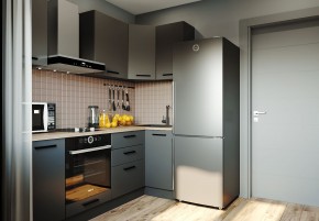 Кухня угловая Антрацит 2200х1000 (Стол. 38мм) в Когалыме - kogalym.ok-mebel.com | фото