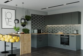 Кухня угловая Антрацит 2600х1600 (Стол. 38мм) в Когалыме - kogalym.ok-mebel.com | фото