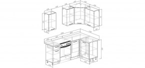 Кухонный гарнитур Антик 2000*1200 (Стол. 38мм) в Когалыме - kogalym.ok-mebel.com | фото 2