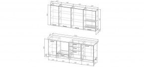 Кухонный гарнитур Антик 2200 h950 (Стол. 26мм) в Когалыме - kogalym.ok-mebel.com | фото 2