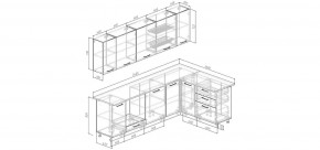 Кухонный гарнитур Антик 2600*1600 (Стол. 38мм) в Когалыме - kogalym.ok-mebel.com | фото 2