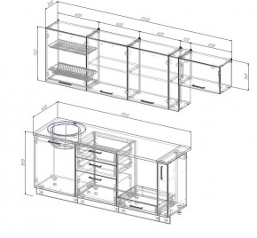 Кухонный гарнитур Лада 2550 (Стол. 26мм) в Когалыме - kogalym.ok-mebel.com | фото 2